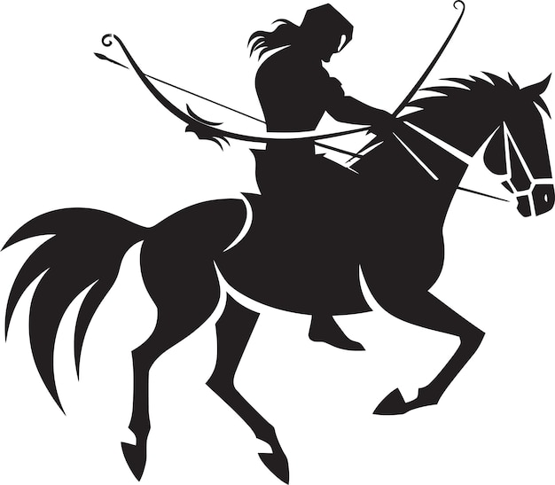 un'immagine in bianco e nero di un cavallo e di un cavaliere con una spada