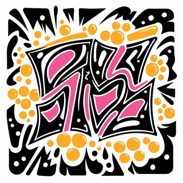 un'immagine in bianco e nero di un graffiti con la parola scribble su di esso