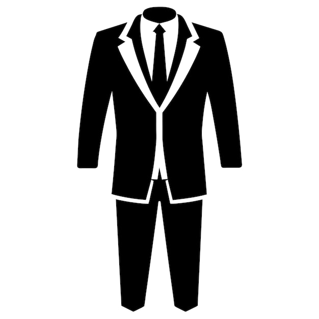 un'immagine in bianco e nero di un vestito con una cravatta
