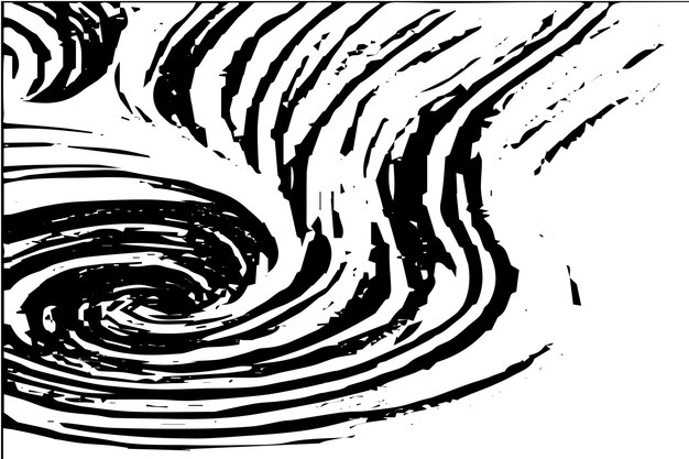Un'immagine in bianco e nero di un vortice con sopra la parola tigre.