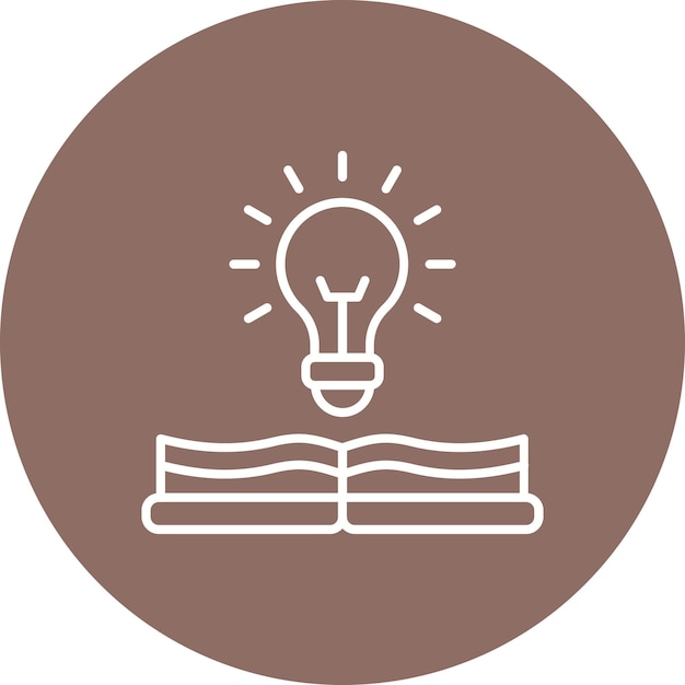 un libro con una lampadina e un libro in cima