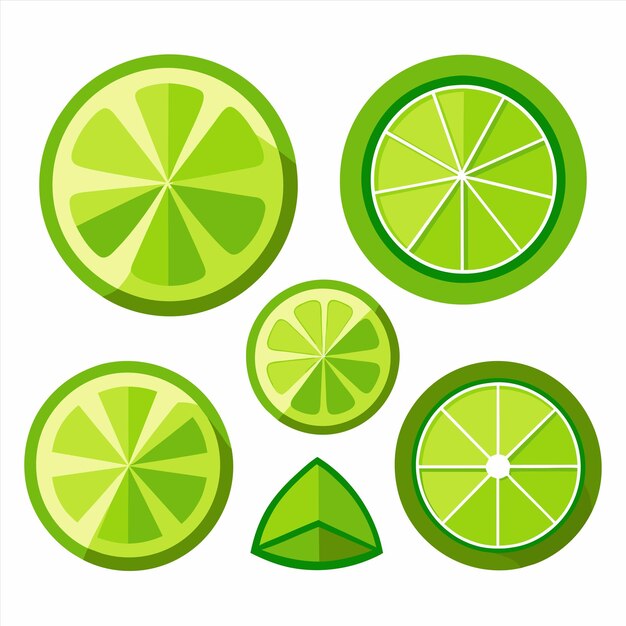 un lime verde tagliato a metà si trova accanto a una fetta di lime
