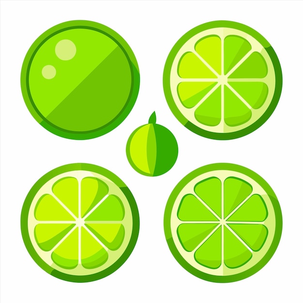 un limone e un lime sono mostrati con uno sfondo verde