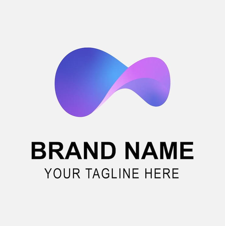 Vettore un logo a gradiente colorato