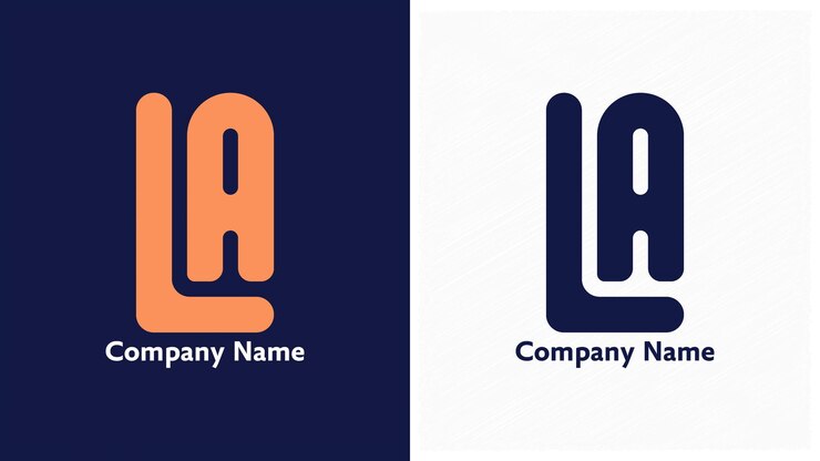 Un logo blu e arancione per l'azienda di Los Angeles