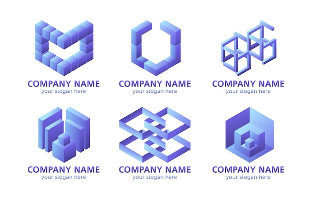 un logo blu e viola per qualsiasi nome di società