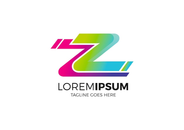 Un logo colorato lettera z con un gradiente arcobaleno.