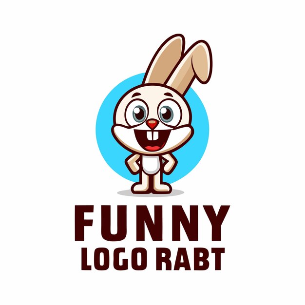 un logo di coniglio di cartone animato che dice coniglio divertente coniglio coniglio conigli conigli coniglio