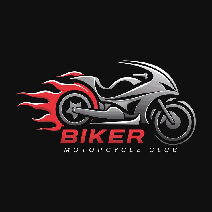 un logo di motocicletta per un club di motociclisti che dice biker club