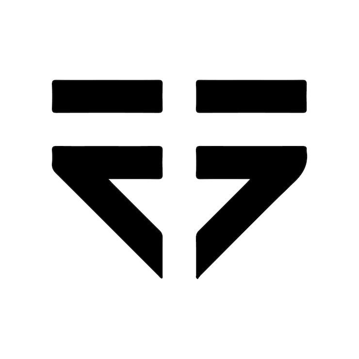 Vettore un logo in bianco e nero con il numero 2