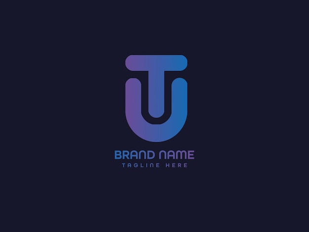 Un logo lettera con la lettera t su uno sfondo scuro