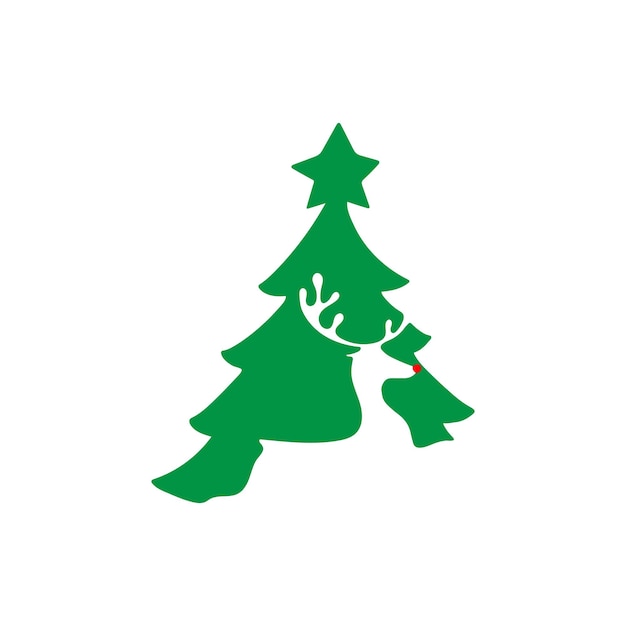 Un logo minimo dei cervi dell'albero di Natale. Un logo eccellente adatto a qualsiasi attività commerciale.