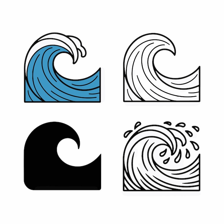 Vettore un logo nero e blu con la lettera l