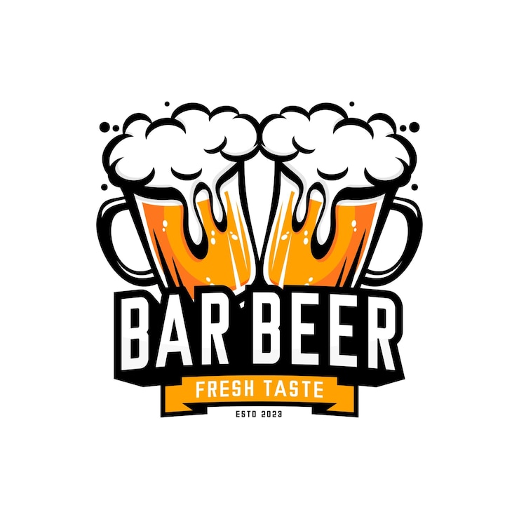 Vettore un logo per la birra di bar chiamata birra di bars
