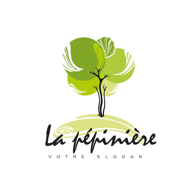 Un logo per un'azienda francese chiamata la pepiniere