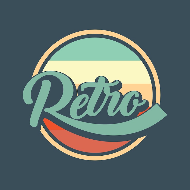 Vettore un logo per una stazione di servizio con la parola retro
