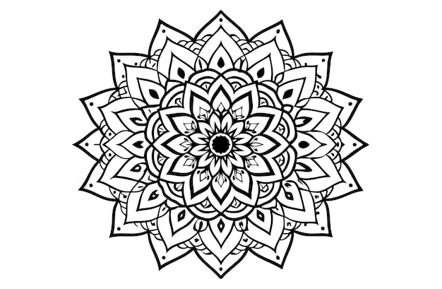 un mandala bianco e nero con un disegno che dice "quot mandalas"