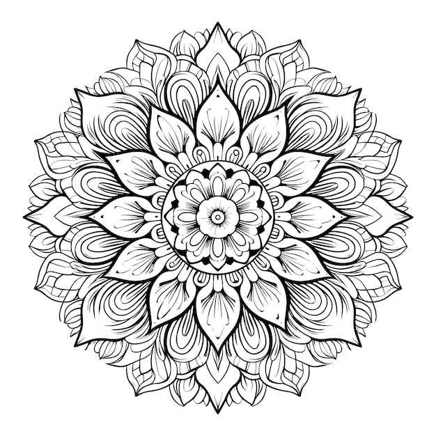Un mandala con un motivo floreale.