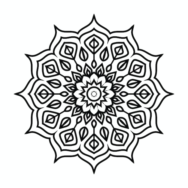 Un mandala decorativo nero