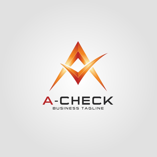 Un modello Checck - Lettera A Logo