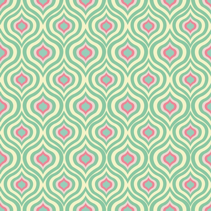 Vettore un modello colorato con un verde e rosa e blu al centro