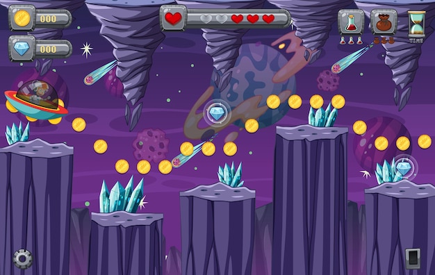 Un modello di gioco Galaxy Space Scene