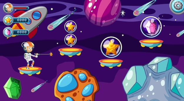 Un modello di gioco Galaxy Space Scene