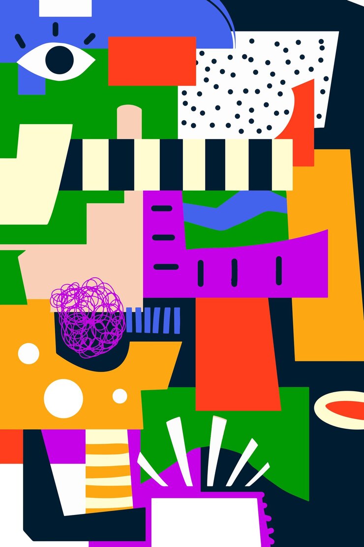 Un modello di illustrazione colorato per il tuo lavoro di progettazione