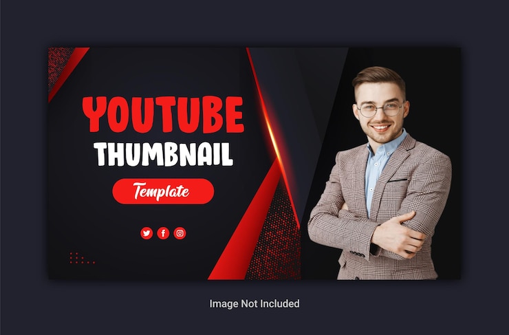 Vettore un modello di miniatura di youtube per una presentazione video