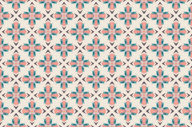 Un modello senza cuciture geometrico tribale geometrico batik ikataztec styleethnic boho seamless pattern