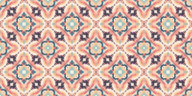 Un modello senza cuciture geometrico tribale geometrico batik ikataztec styleethnic boho seamless pattern