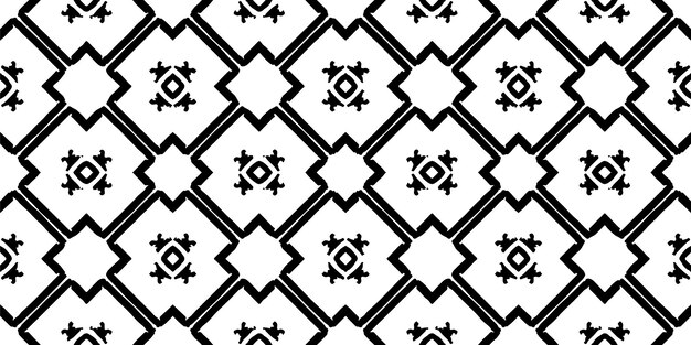 Un modello senza cucituretribale geometrico batik geometrico ikataztecmodello senza cuciture in bianco e nero