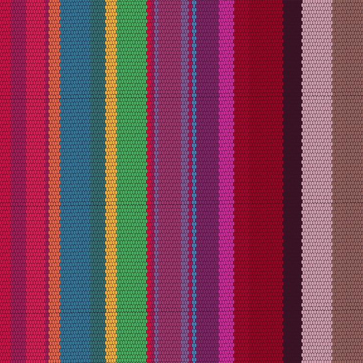 Vettore un modello tradizionale colorato su sfondo scuro usato nella moda e negli abiti modello di coperta