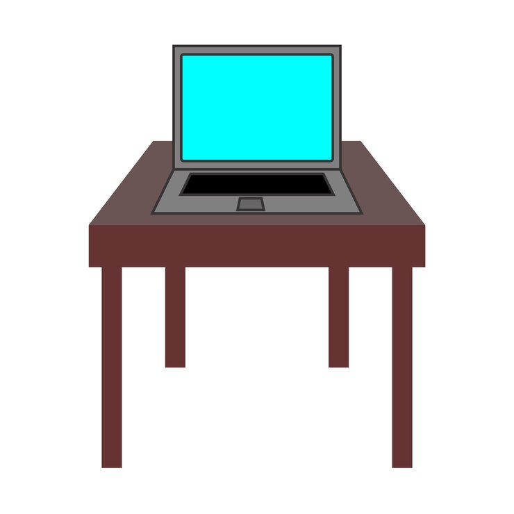 Vettore un monitor computer con uno schermo blu in cima