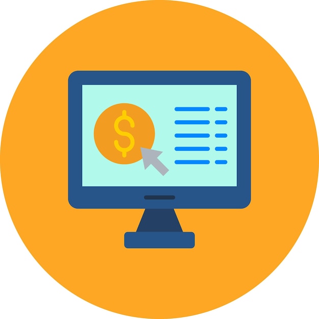 un monitor di computer con un segno di dollaro su di esso