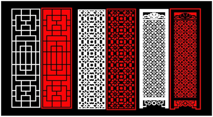 Un motivo bianco e nero con un bordo rosso che dice "z" sopra