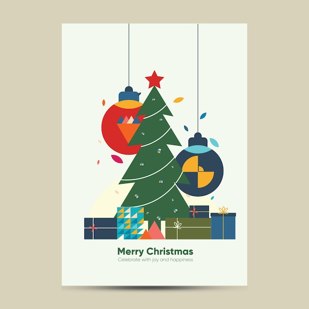 Un Natale minimalista in geometria Buon Natale