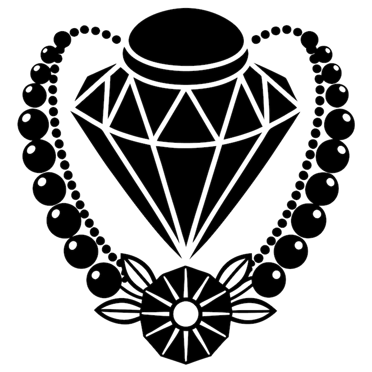 Vettore un oggetto a forma di diamante con una parte superiore nera che dice quote diamante quote