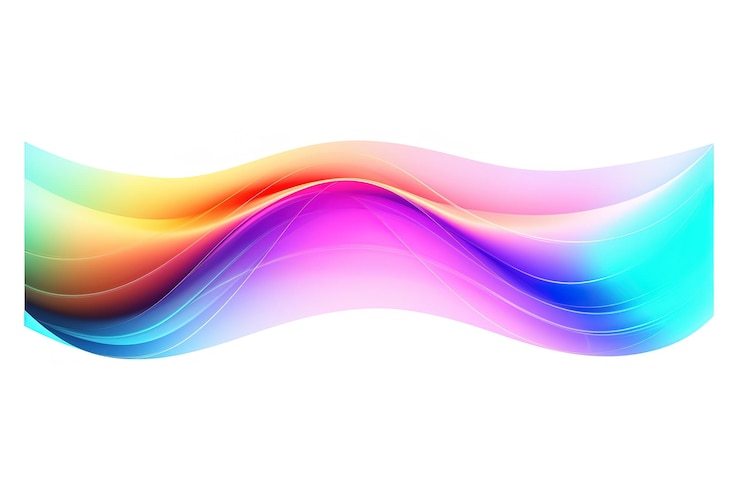 Vettore un'onda colorata con i colori dell'arcobaleno