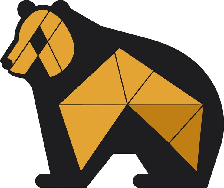 Vettore un orso con un segno di pace che dice pace