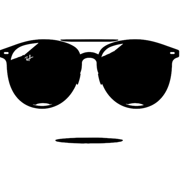un paio di occhiali da sole con una faccia che dice x su di esso