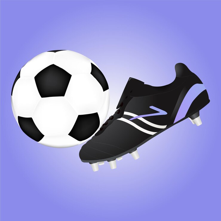 Un paio di scarpe da calcio bianche e nere con la scritta new sul fondo