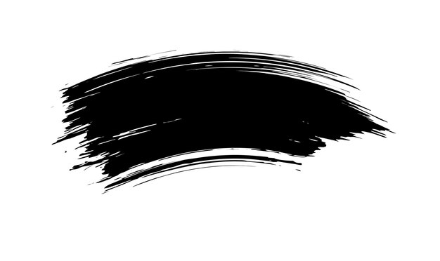 un pennello nero con una linea nera su di esso