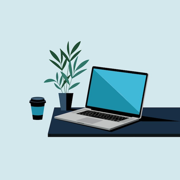 un portatile con uno schermo blu che dice "laptop quot"