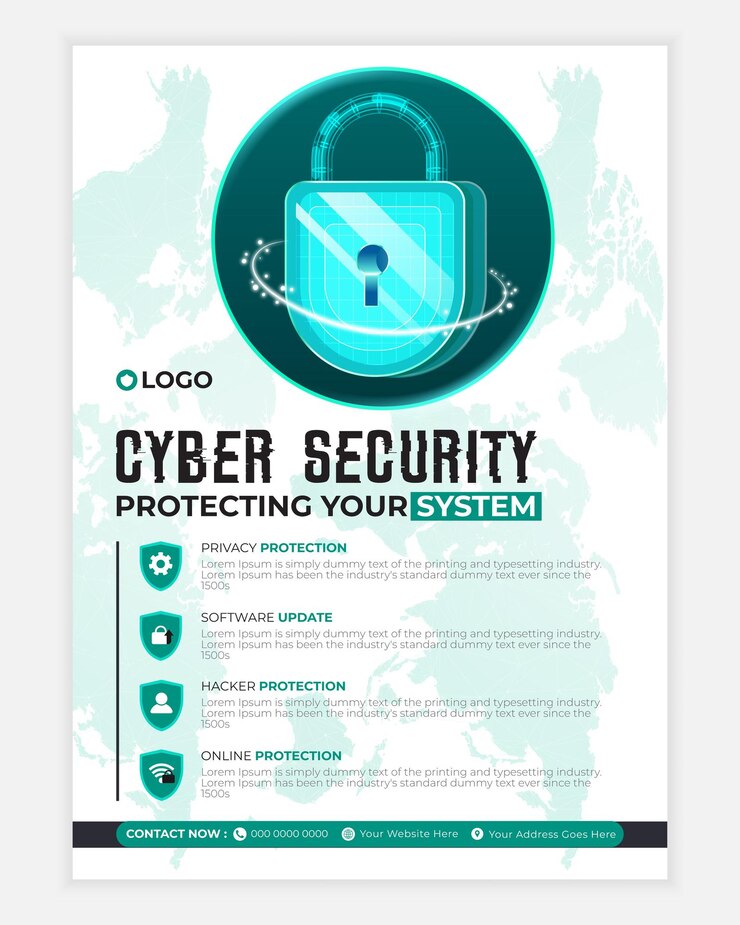 un poster che dice sicurezza informatica