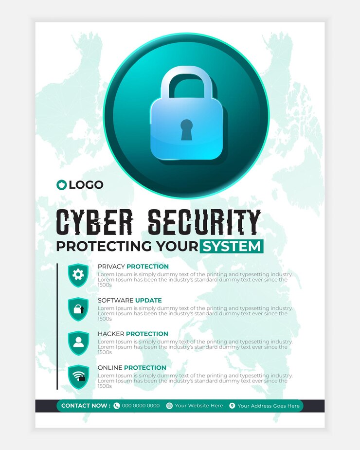 un poster che dice sicurezza informatica