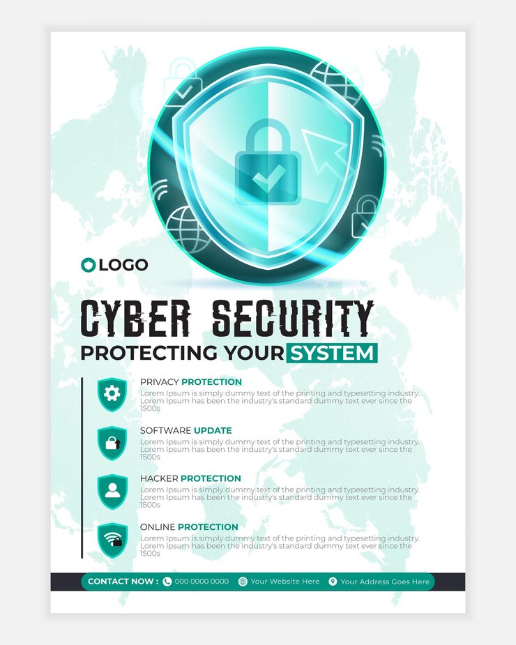 un poster che dice sicurezza informatica