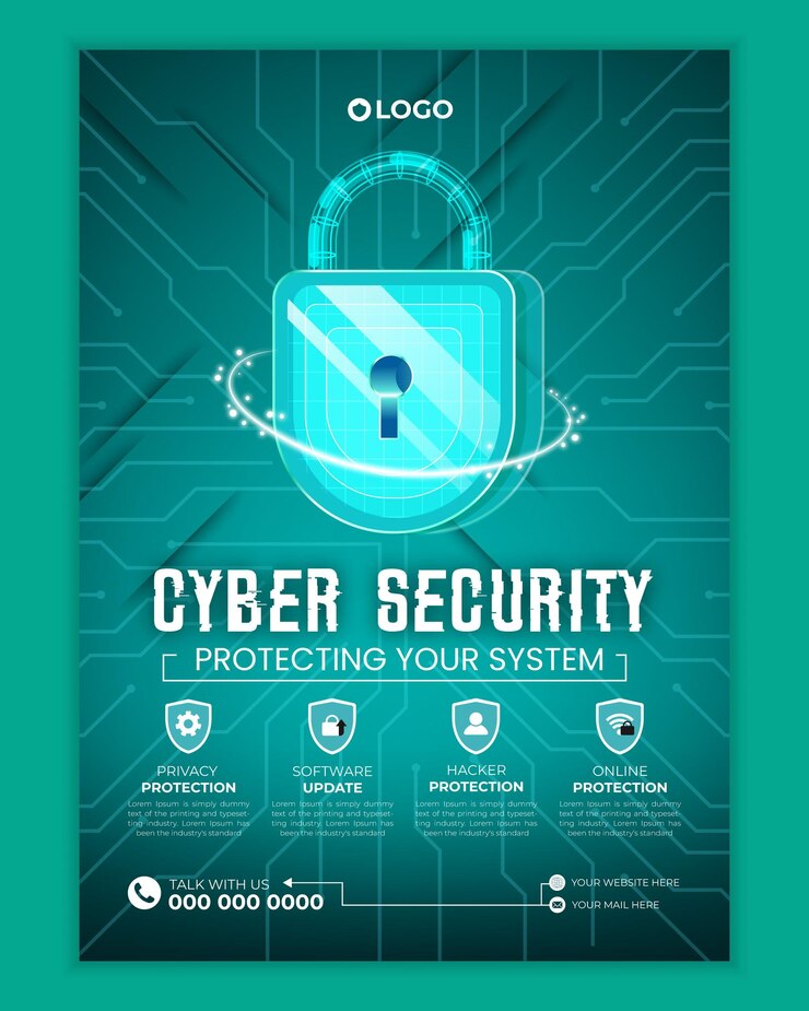 un poster che dice sicurezza informatica