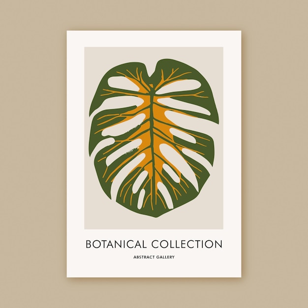 Un poster con scritto collezione botanica