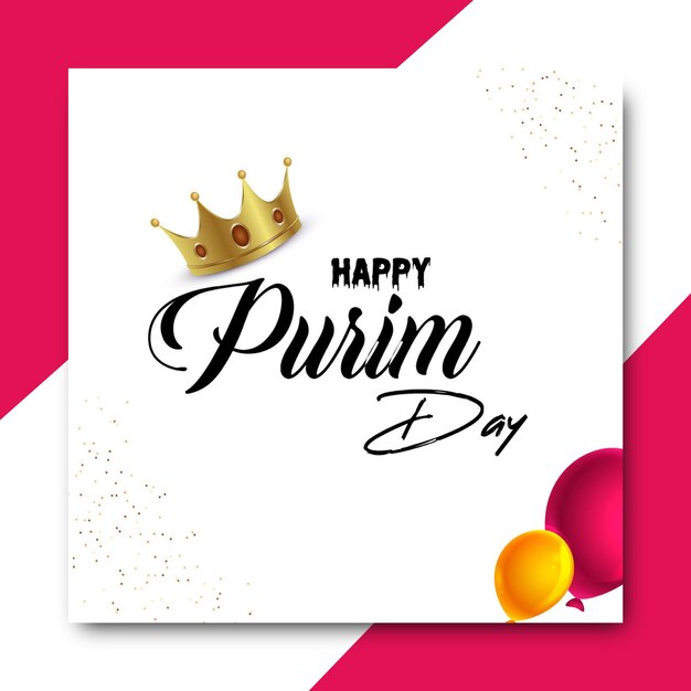 Un poster con sopra la scritta Purim Day